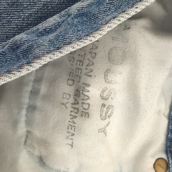 Moussy Vintage Denim Jeans Womens 28" Distressed Button Fly Fray Ankle Japan - Picture 4 of 7